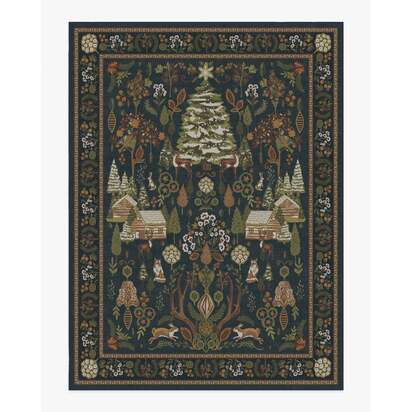 Juniper Midnight Blue Flatwoven Rug - 275 x 365 cm - Rug + Cushioned Pad System