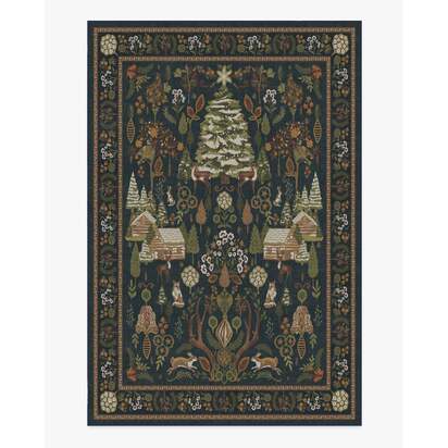 Juniper Midnight Blue Flatwoven Rug - 200 x 290 cm - Rug + Cushioned Pad System
