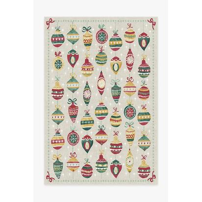 Festive Garland Holiday Shortbread Flatwoven Rug - 200 x 290 cm - Rug + Cushioned Pad System