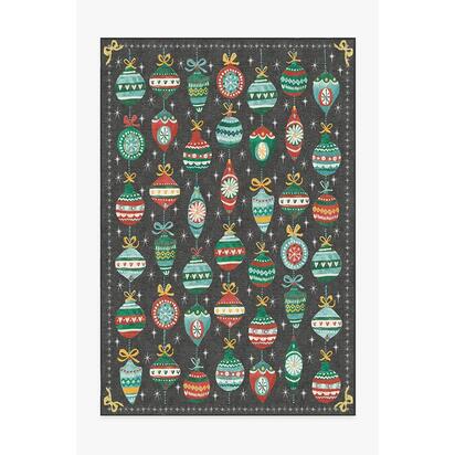 Festive Garland Multicolour Flatwoven Rug - 200 x 290 cm - Rug + Cushioned Pad System