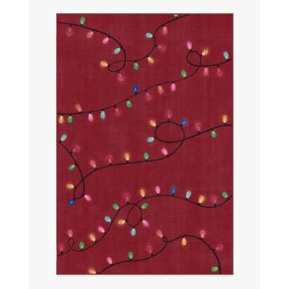 Let It Glow Red Flatwoven Rug - 185 x 275 cm - Rug + Pad System