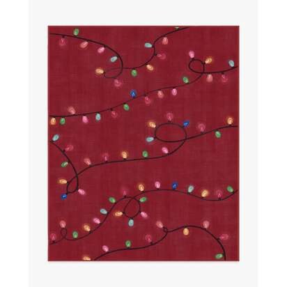 Let It Glow Red Flatwoven Rug - 245 x 305 cm - Rug + Pad System