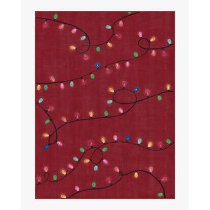 Let It Glow Red Flatwoven Rug - 275 x 365 cm - Rug + Cushioned Pad System
