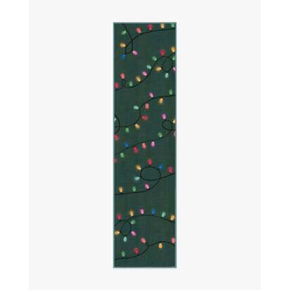 Let It Glow Green Flatwoven Rug - 75 x 305 cm - Rug + Pad System