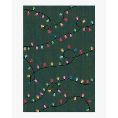 Let It Glow Green Flatwoven Rug - 200 x 290 cm - Rug + Cushioned Pad System