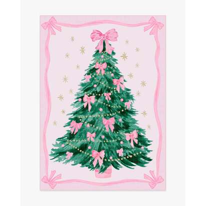 Bella Bows Spruce Flatwoven Pink Rug - 150 x 215 cm - Rug + Cushioned Pad System