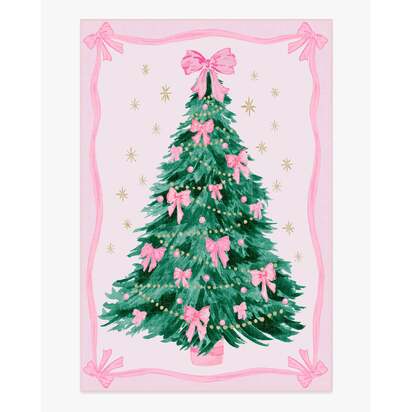 Bella Bows Spruce Flatwoven Pink Rug - 185 x 275 cm - Rug + Cushioned Pad System