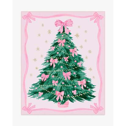 Bella Bows Spruce Flatwoven Pink Rug - 245 x 305 cm - Rug + Cushioned Pad System