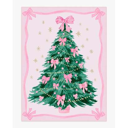 Bella Bows Spruce Flatwoven Pink Rug - 275 x 365 cm - Rug + Cushioned Pad System