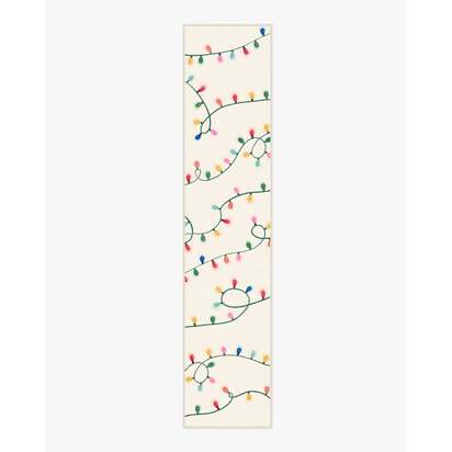 Let It Glow Cream Multicolour Flatwoven Rug - 75 x 365 cm - Rug + Pad System