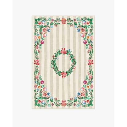 Lydia Garland Cream Multicolour Flatwoven Rug - 120 x 185 cm - Rug + Pad System