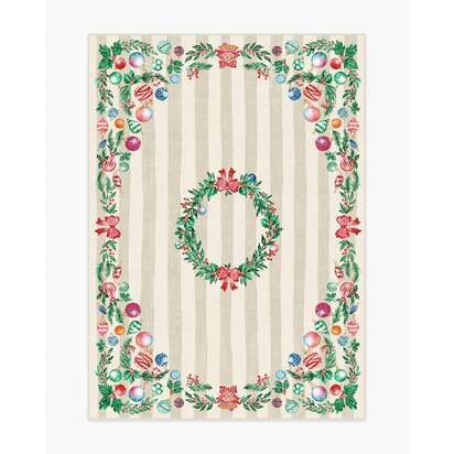 Lydia Garland Cream Multicolour Flatwoven Rug - 150 x 215 cm - Rug + Pad System