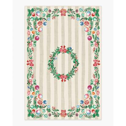 Lydia Garland Cream Multicolour Flatwoven Rug - 185 x 275 cm - Rug + Pad System
