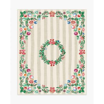 Lydia Garland Cream Multicolour Flatwoven Rug - 245 x 305 cm - Rug + Pad System