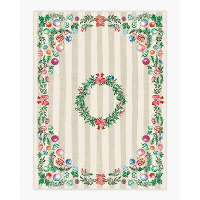 Lydia Garland Cream Multicolour Flatwoven Rug - 275 x 365 cm - Rug + Cushioned Pad System