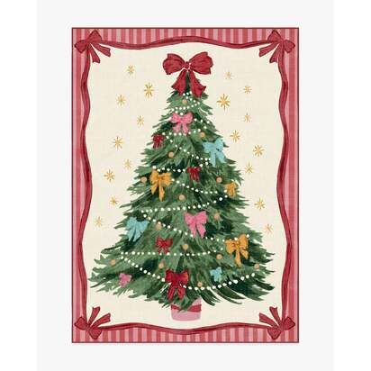 Bella Bows Multicolour Flatwoven Rug - 150 x 215 cm - Rug + Cushioned Pad System