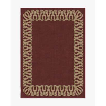 Ribbon Border Red & Natural Rug - 150 x 215 cm - All-In-One Rug
