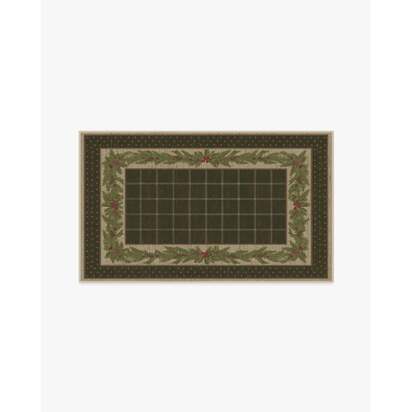 Pine Border Dark Olive Rug - 90 x 150 cm - All-In-One Rug