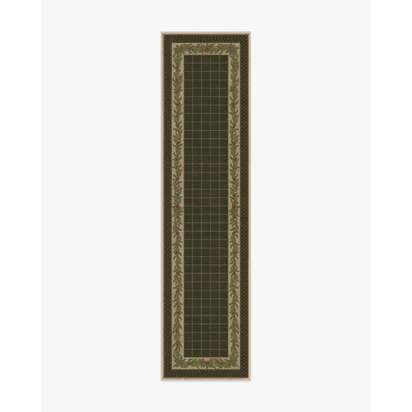 Pine Border Dark Olive Rug - 120 x 185 cm - All-In-One Rug