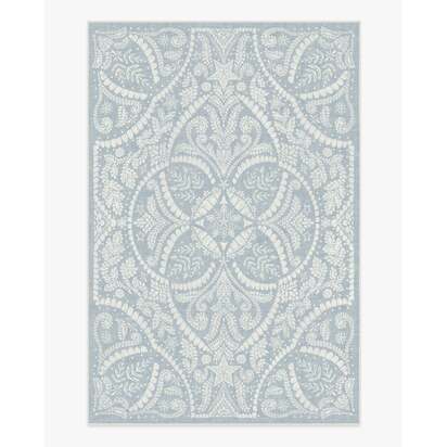 Winter Medallion Dusty Blue Rug - 150 x 215 cm - All-In-One Rug