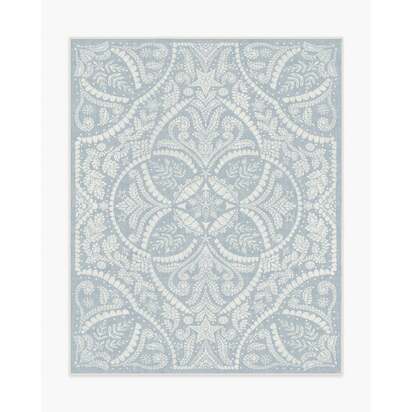 Winter Medallion Dusty Blue Rug - 245 x 305 cm - All-In-One Rug