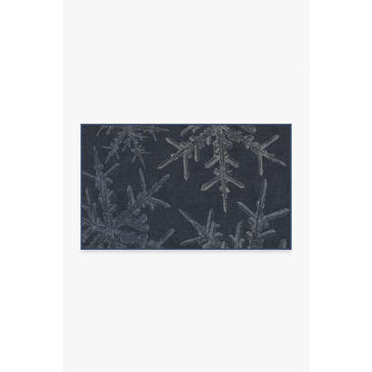 Snowflake Navy Rug - 90 x 150 cm - All-In-One Rug