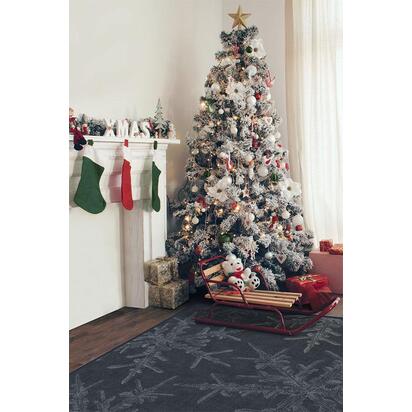 Snowflake Navy Rug - 90 x 150 cm - All-In-One Rug