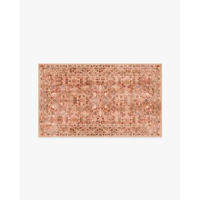 Alba Terracotta Rose Flatwoven Rug - 90 x 150 cm - Rug + Cushioned Pad System