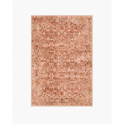 Alba Terracotta Rose Flatwoven Rug - 120 x 185 cm - Rug + Cushioned Pad System