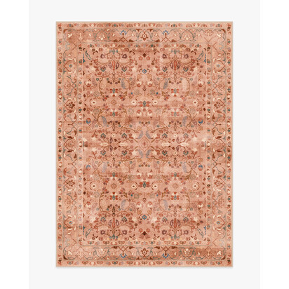 Alba Terracotta Rose Flatwoven Rug - 150 x 215 cm - Rug + Cushioned Pad System