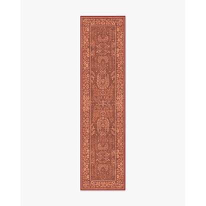 Amal Terracotta Flatwoven Rug - 75 x 305 cm - Rug + Pad System