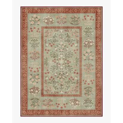 Briar Sage & Rust Flatwoven Rug - 275 x 365 cm - Rug + Pad System