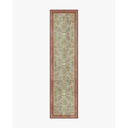 Briar Sage & Rust Flatwoven Rug - 75 x 305 cm - Rug + Cushioned Pad System