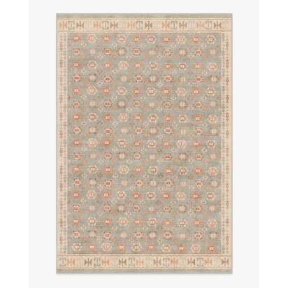 Indira Sage & Terracotta Flatwoven Rug - 185 x 275 cm - Rug + Pad System