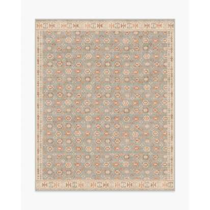 Indira Sage & Terracotta Flatwoven Rug - 245 x 305 cm - Rug + Pad System