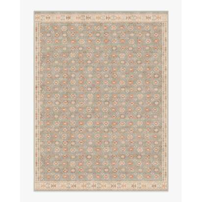 Indira Sage & Terracotta Flatwoven Rug - 275 x 365 cm - Rug + Cushioned Pad System