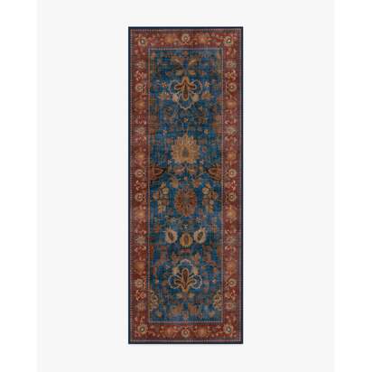 Miere Golden Brown Flatwoven Rug - 75 x 215 cm - Rug + Cushioned Pad System