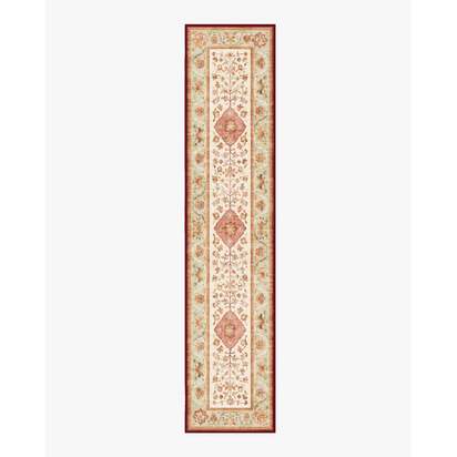 Mina Warm Cream & Rust Rug - 75 x 365 cm - All-In-One Rug