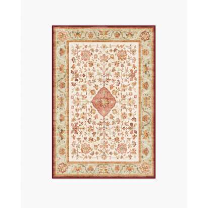 Mina Warm Cream & Rust Rug - 120 x 185 cm - All-In-One Rug