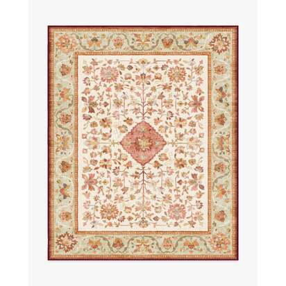 Mina Warm Cream & Rust Rug - 245 x 305 cm - All-In-One Rug
