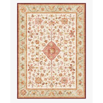 Mina Warm Cream & Rust Rug - 305 x 425 cm - All-In-One Rug