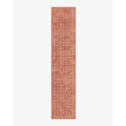 Neve Terracotta Flatwoven Rug - 75 x 365 cm - Rug + Pad System
