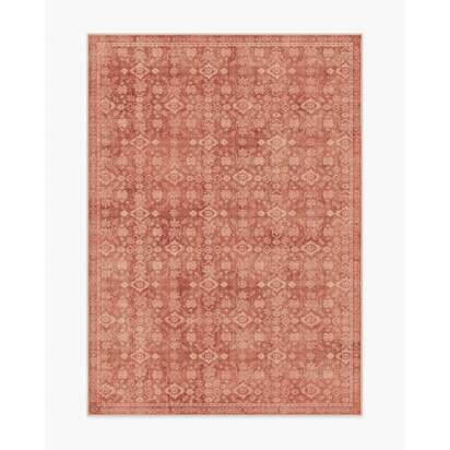 Neve Terracotta Flatwoven Rug - 150 x 215 cm - Rug + Cushioned Pad System