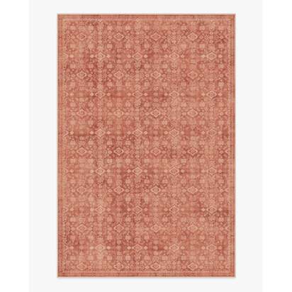 Neve Terracotta Flatwoven Rug - 185 x 275 cm - Rug + Cushioned Pad System