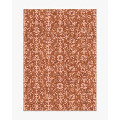 Ravina Terracotta Flatwoven Rug - 150 x 215 cm - Rug + Cushioned Pad System