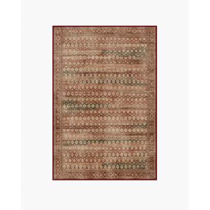 Solana Rust & Sage Flatwoven Rug - 120 x 185 cm - Rug + Pad System