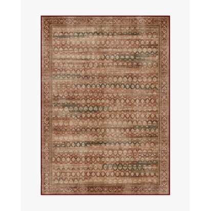 Solana Rust & Sage Flatwoven Rug - 150 x 215 cm - Rug + Pad System