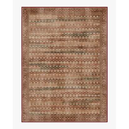 Solana Rust & Sage Flatwoven Rug - 275 x 365 cm - Rug + Pad System