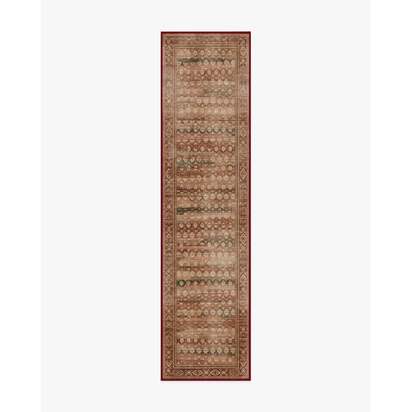 Solana Rust & Sage Flatwoven Rug - 75 x 305 cm - Rug + Cushioned Pad System