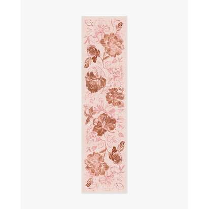 Varda Terracotta Rose Flatwoven Rug - 75 x 305 cm - Rug + Cushioned Pad System